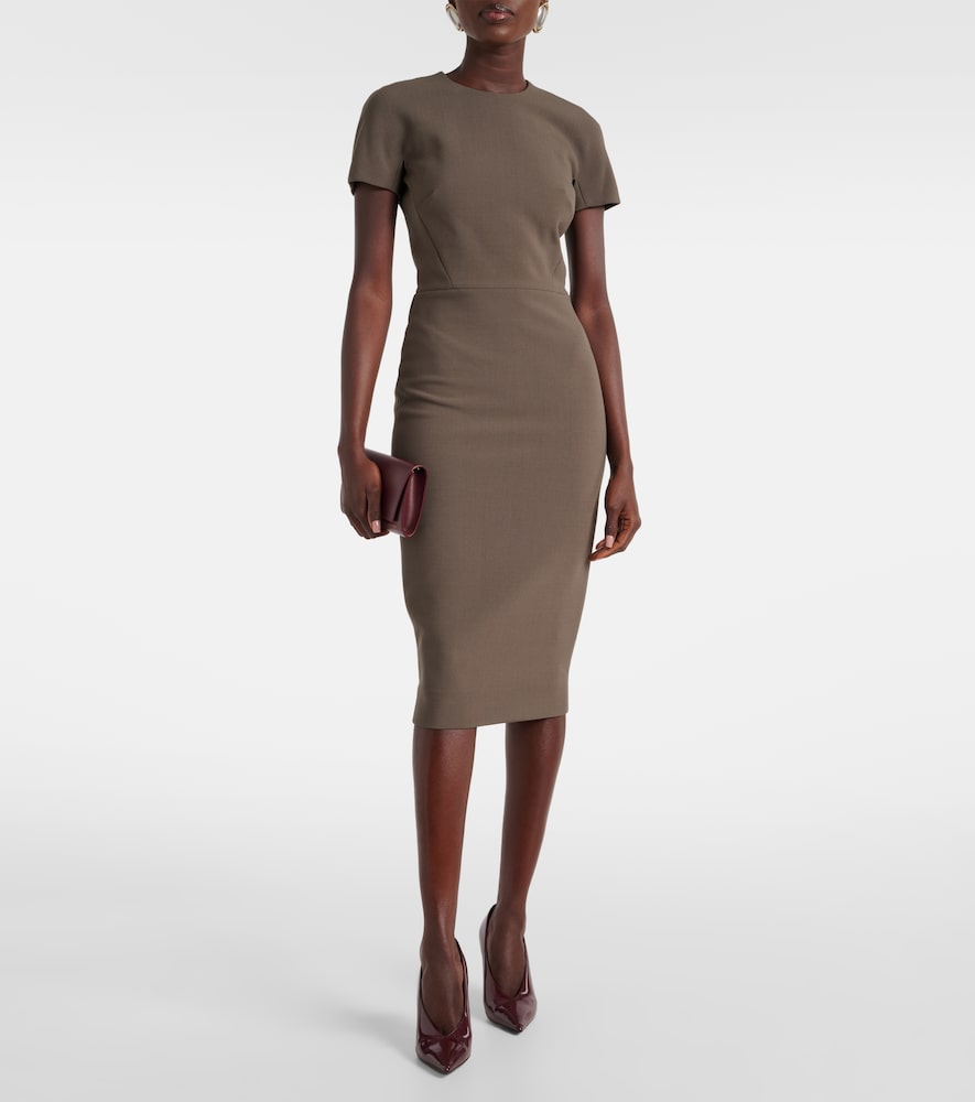 Victoria Beckham T Shirt Fitted Dress In Thyme | ModeSens