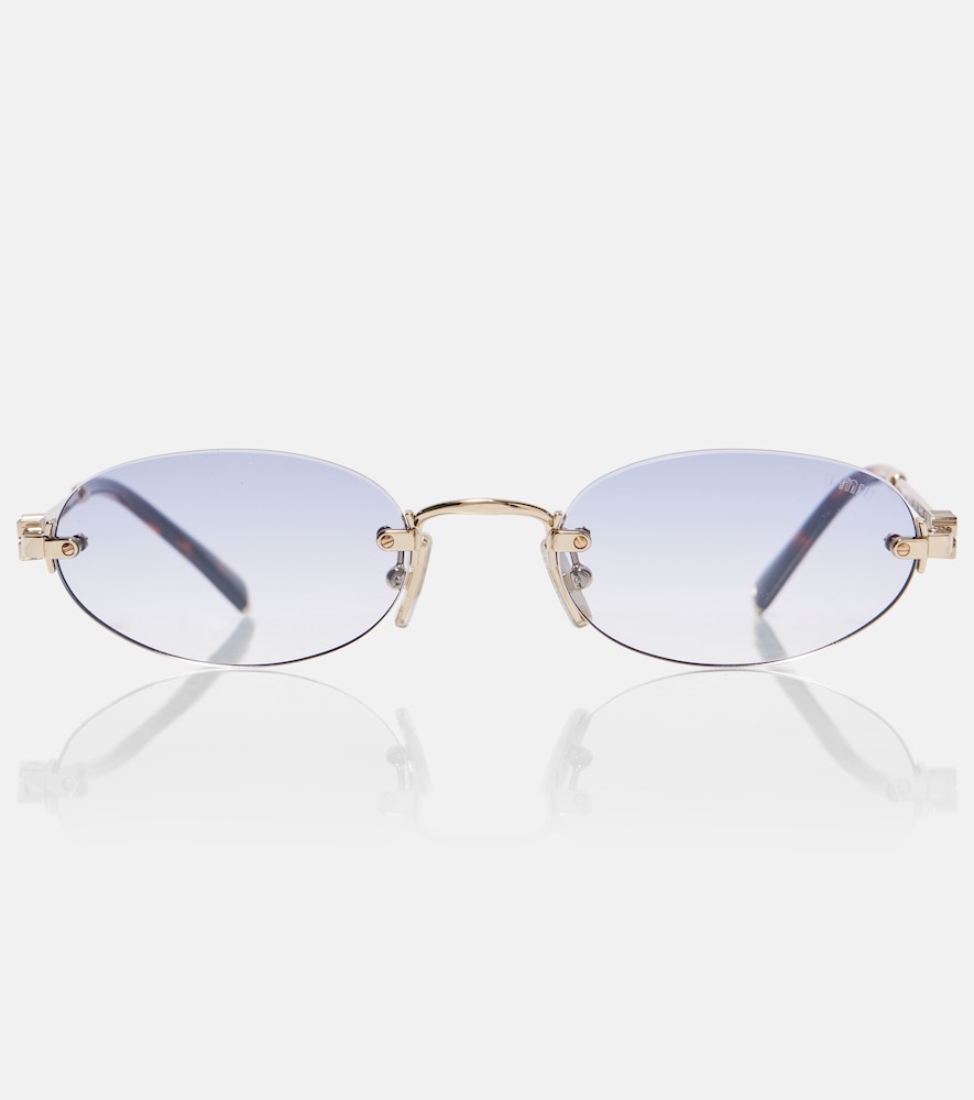 Miu Miu Logo oval sunglasses
