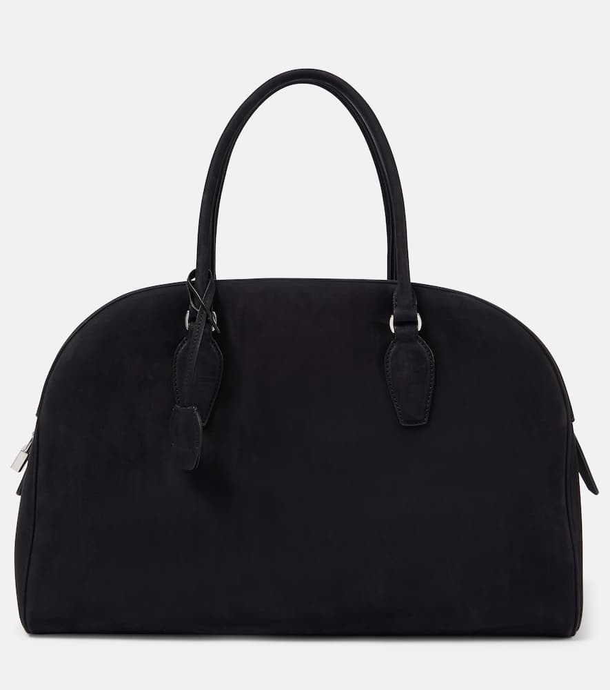 The Row India 15.75 Suede Tote Bag In Black Ans