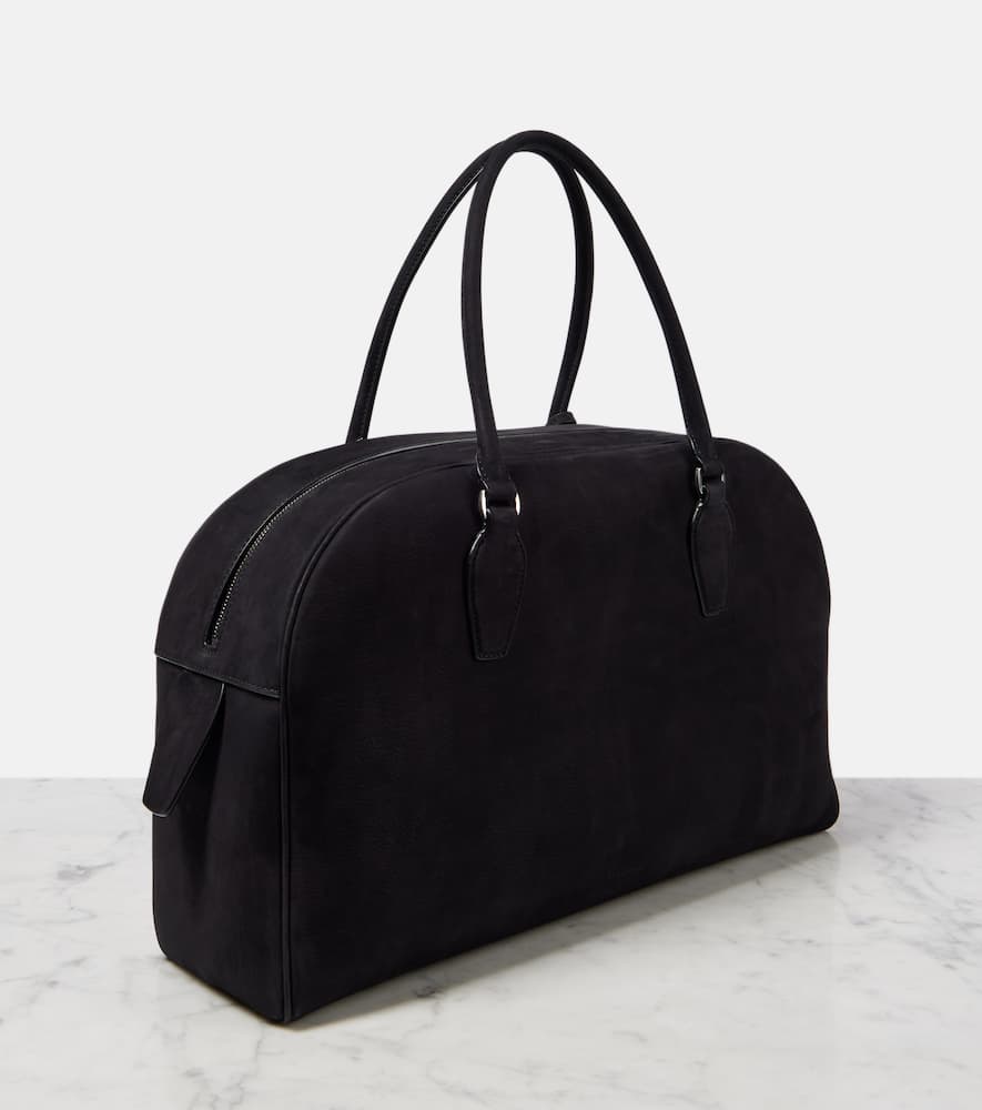 The Row India 15.75 Suede Tote Bag In Black Ans