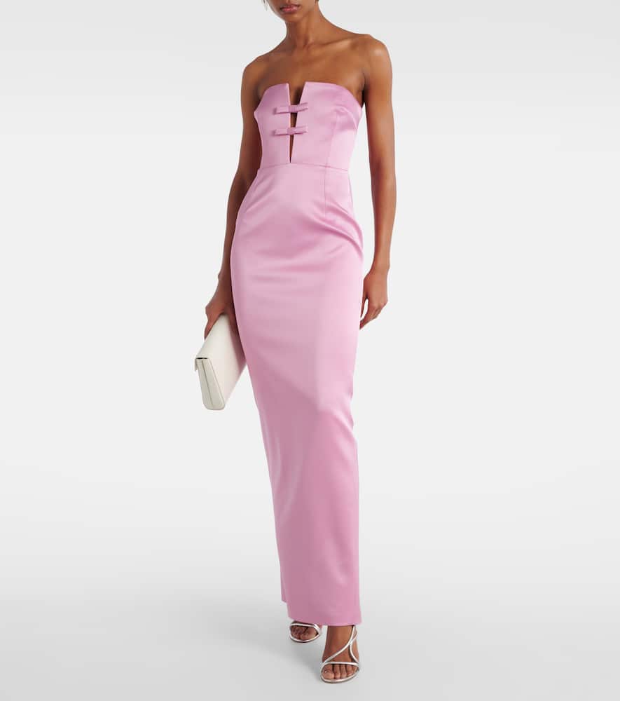 The New Arrivals Ilkyaz Ozel Noa Crêpe Gown In Pink