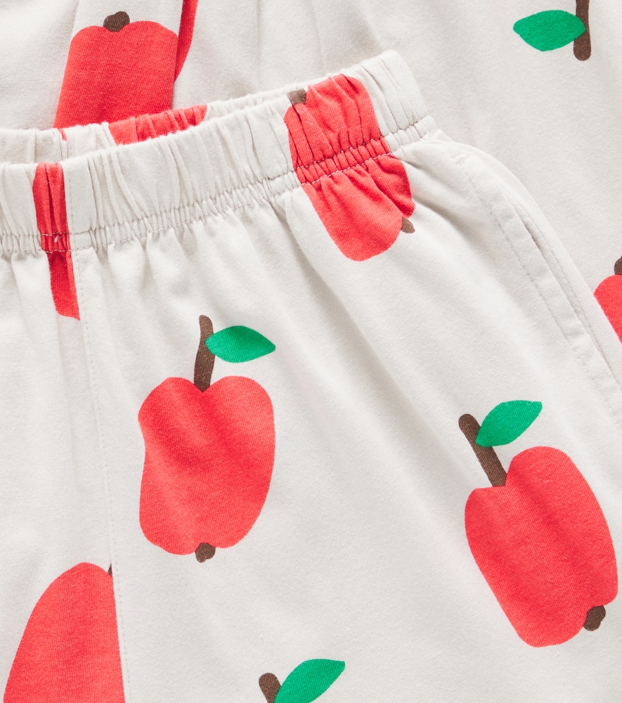 Jellymallow Apple Cotton Sweatpants In Grey