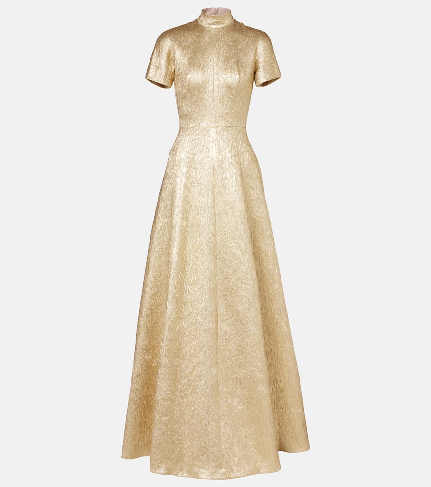 Malinda metallic cloque gown