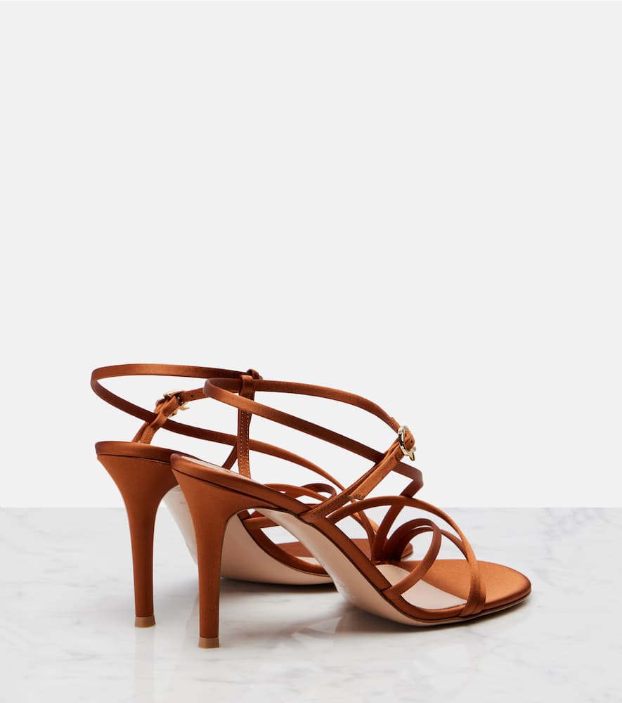Gianvito Rossi Strappy 85 Satin Sandals