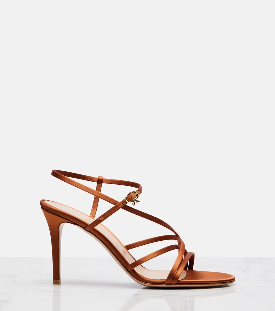 Gianvito Rossi Strappy 85 Satin Sandals