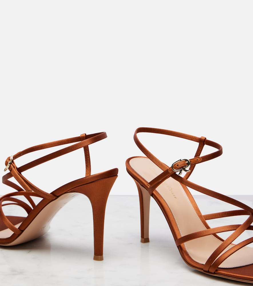 Gianvito Rossi Strappy 85 Satin Sandals