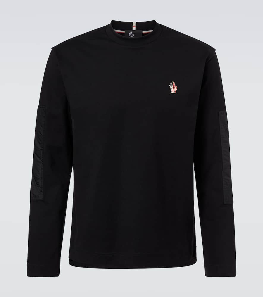 Moncler Après Ski Cotton-blend Jersey T-shirt In Black