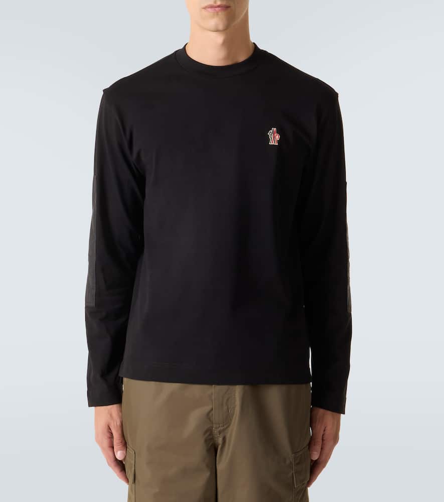 Moncler Après Ski Cotton-blend Jersey T-shirt In Black