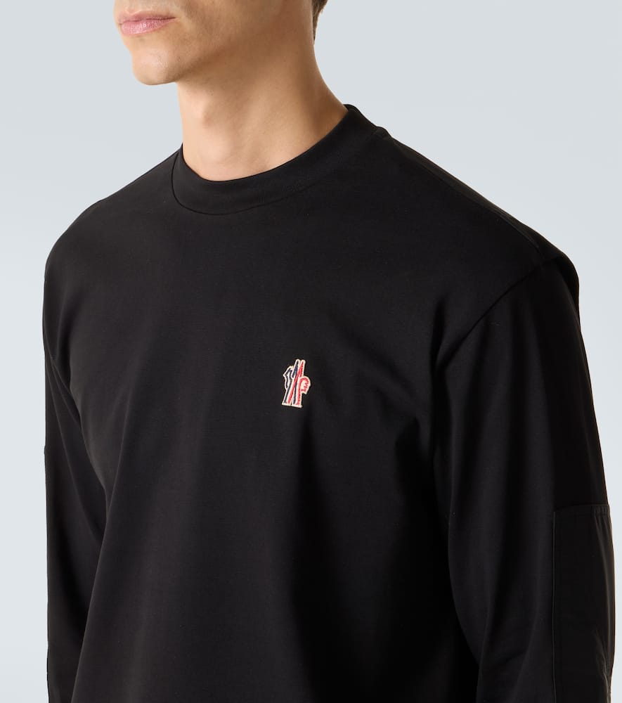 Moncler Après Ski Cotton-blend Jersey T-shirt In Black