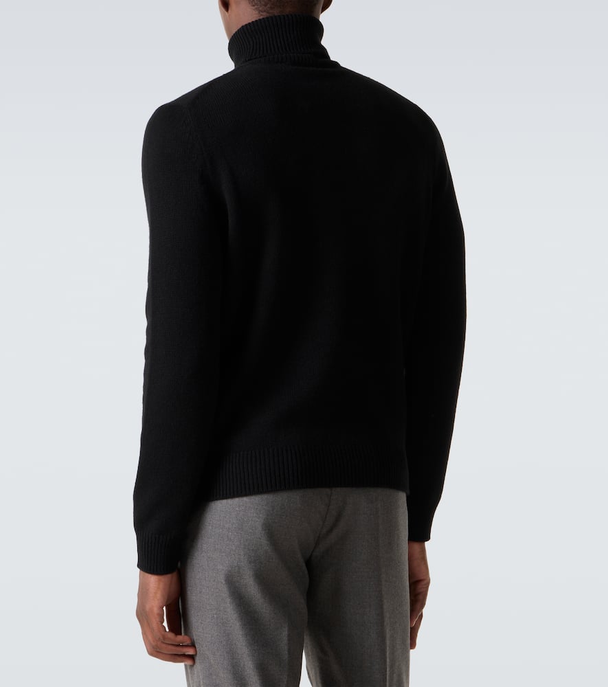 Ralph Lauren Long Sleeve Turtleneck Pullover Embroidered In Black