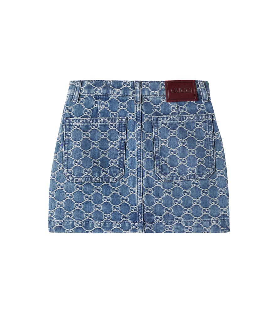 Gucci Gg Canvas Denim Skirt