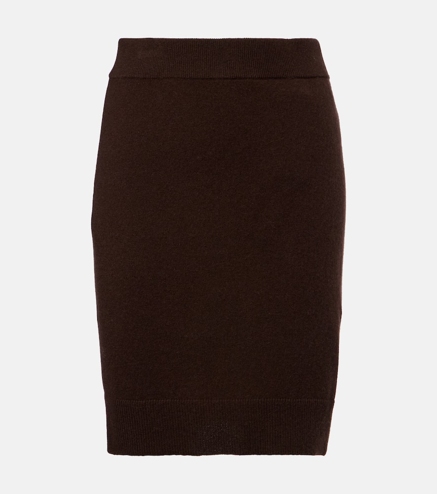 Wool and cashmere miniskirt