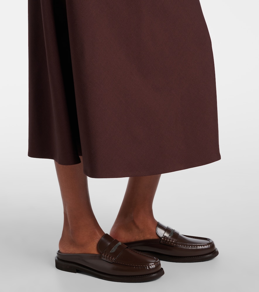  Brunello Cucinelli Brunello Cucinelli Wool-blend Midi Skirt 