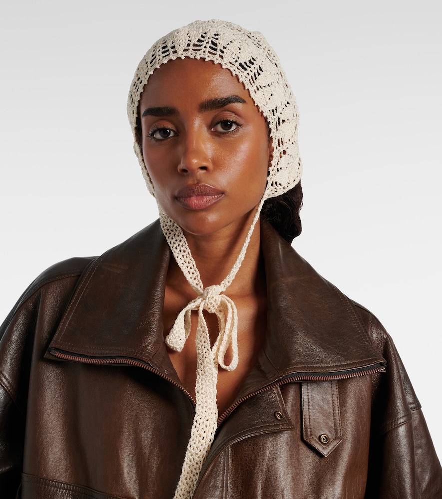 Magda Butrym Crochet cotton hood