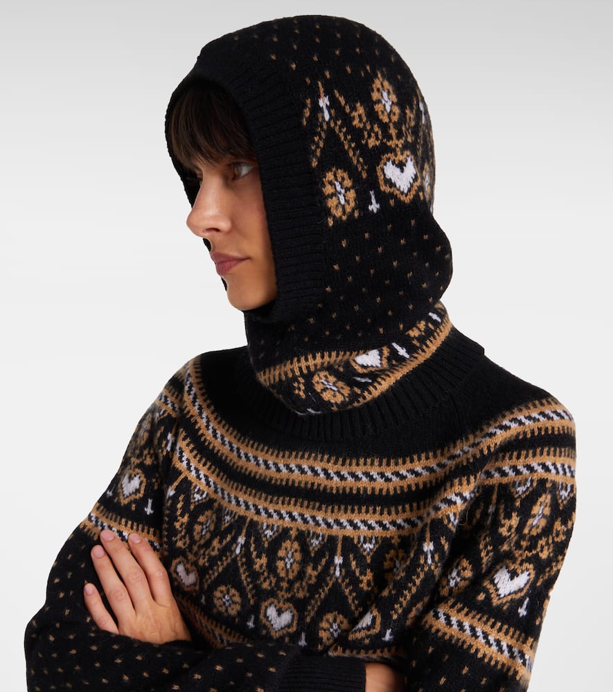 Khaite Caspian Fair Isle Cashmere Hood In Multi
