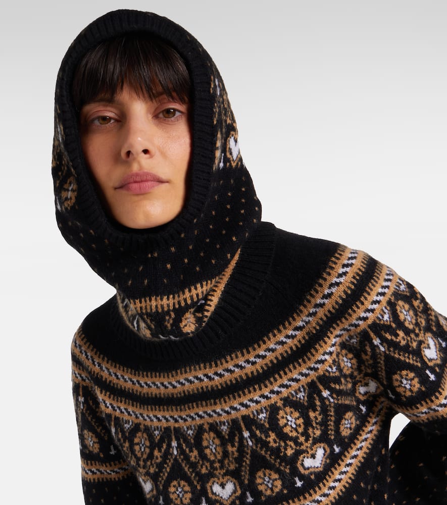 Khaite Caspian Fair Isle Cashmere Hood In Multi