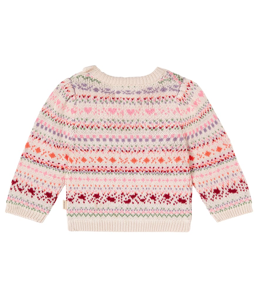 Wheat Baby Olga Jacquard Cotton Sweater In Multi
