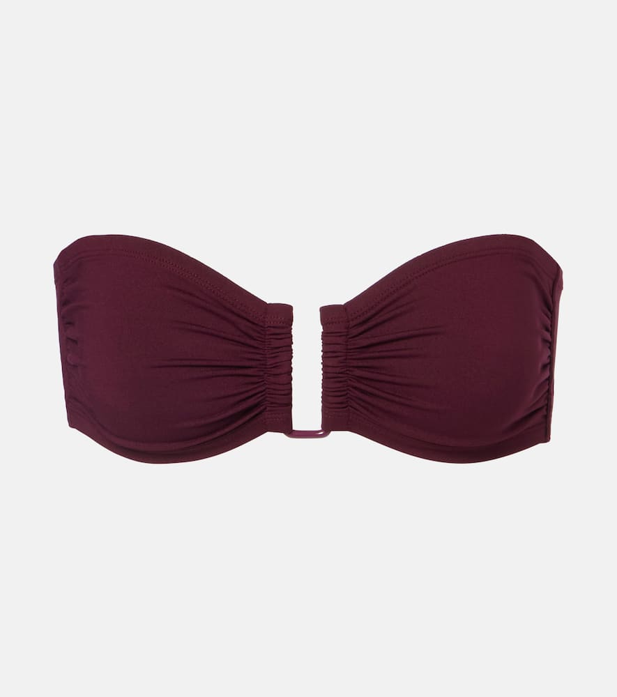 Eres Les Essentiels Show Bandeau Bikini Top In Burgundy
