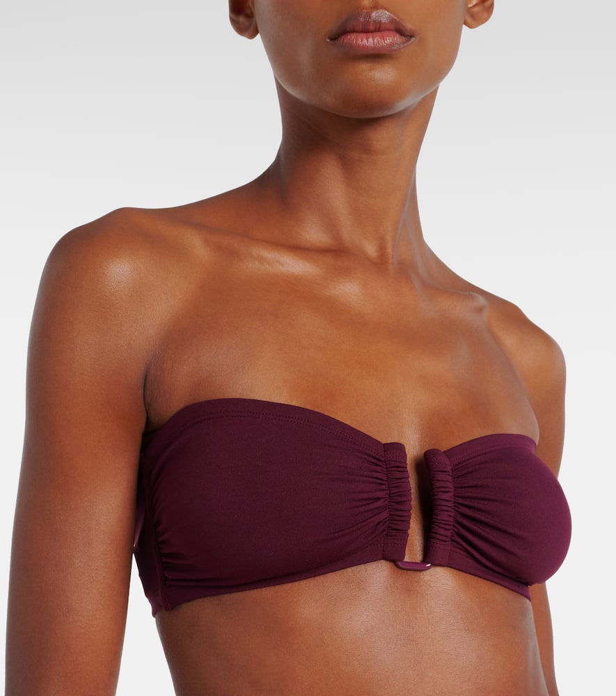 Eres Les Essentiels Show Bandeau Bikini Top In Burgundy
