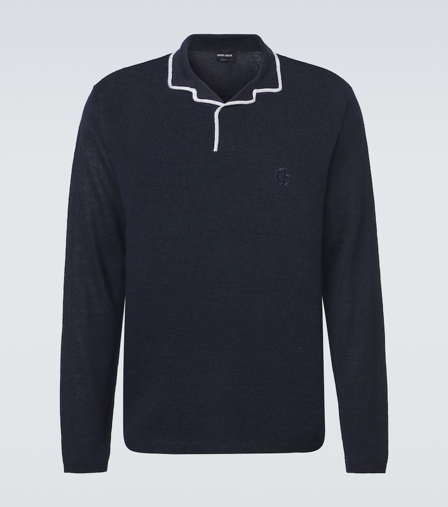 Giorgio Armani Linen and Silk Polo Sweater