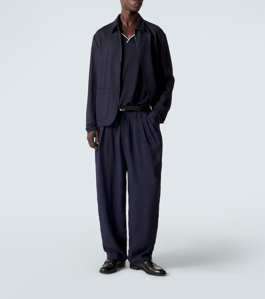 Giorgio Armani Giorgio Armani Polopullover Aus Leinen Und Seide 