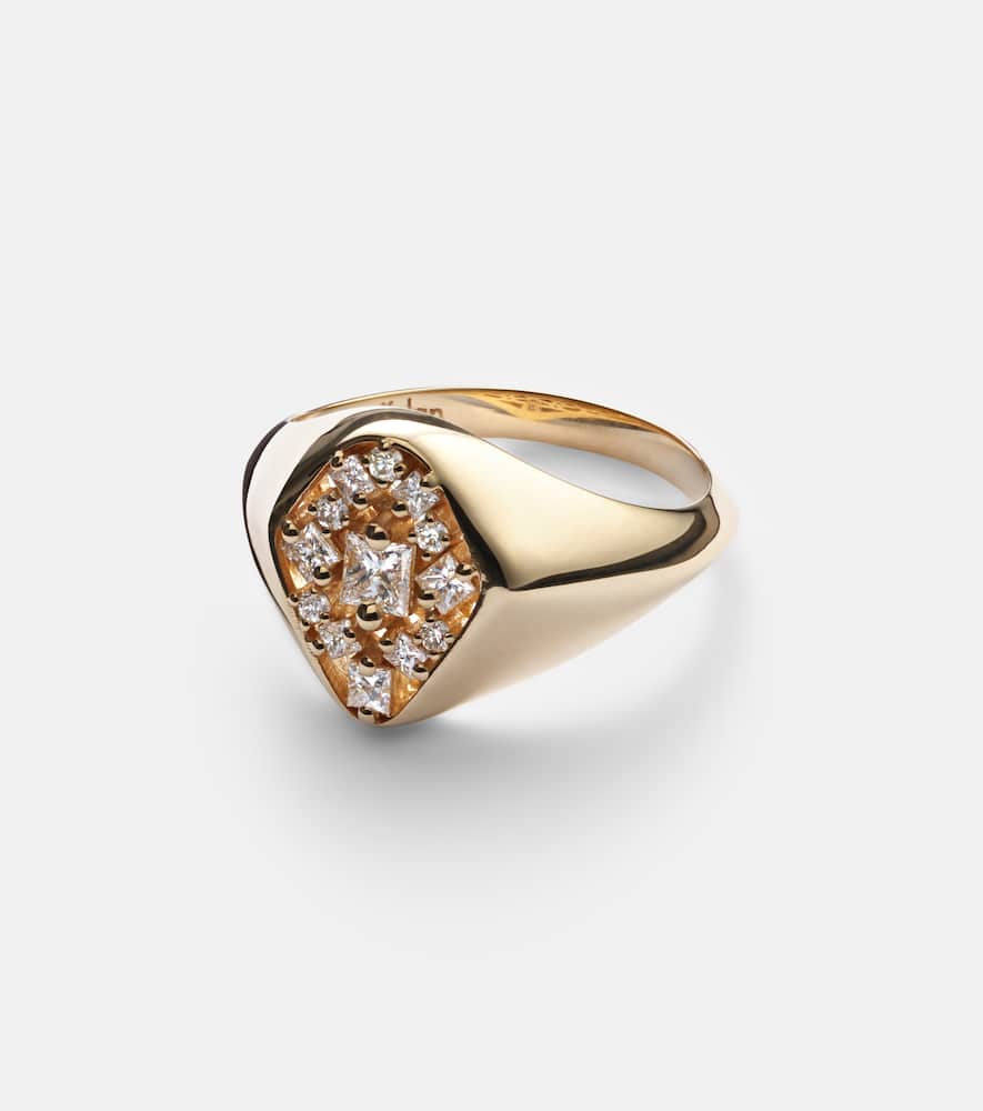 Suzanne Kalan La Fantaisie 18kt Gold Ring With Diamonds In Gold