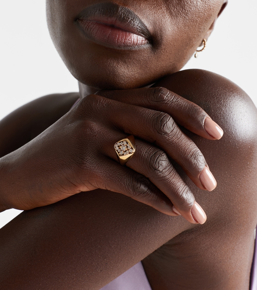 Suzanne Kalan La Fantaisie 18kt gold ring with diamonds