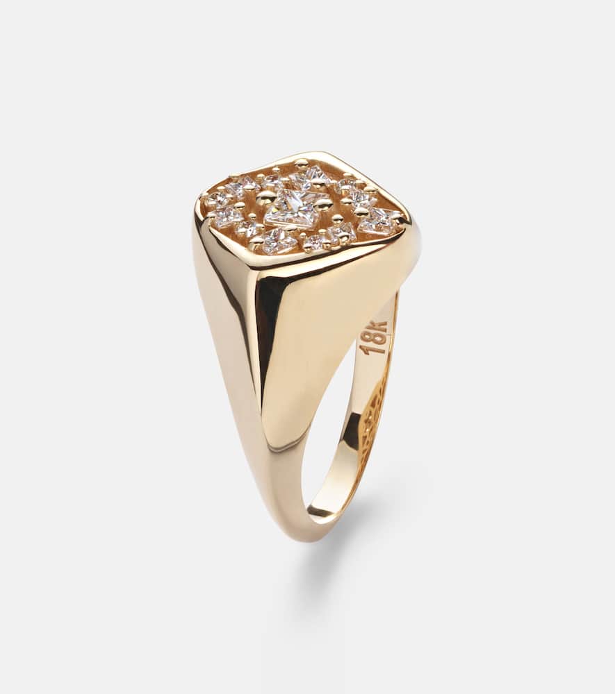 Suzanne Kalan La Fantaisie 18kt Gold Ring With Diamonds In Gold