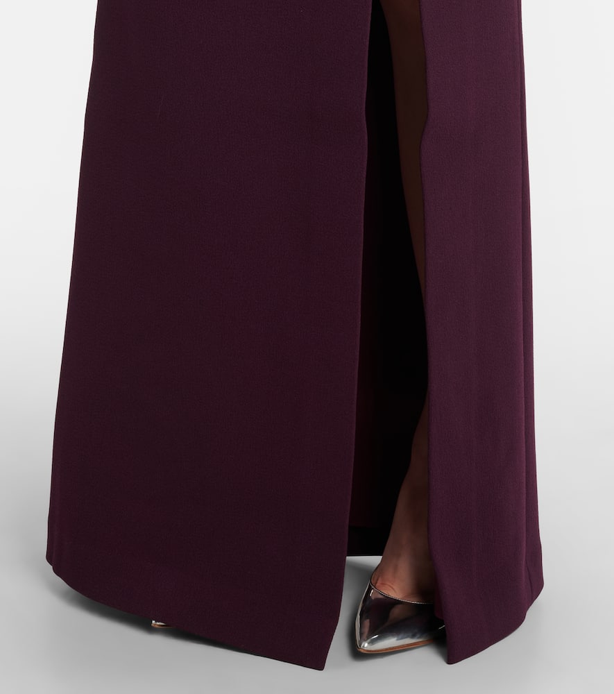 Rebecca Vallance Charles Embellished Velvet Gown In Purple