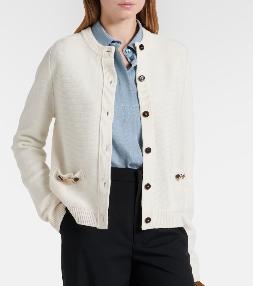  Gucci Gucci Horsebit Wool And Cashmere Cardigan 
