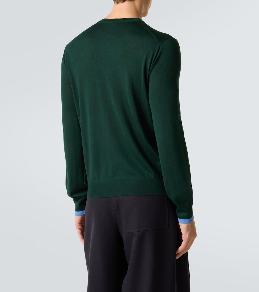 Loewe Anagram Wool Sweater In Green