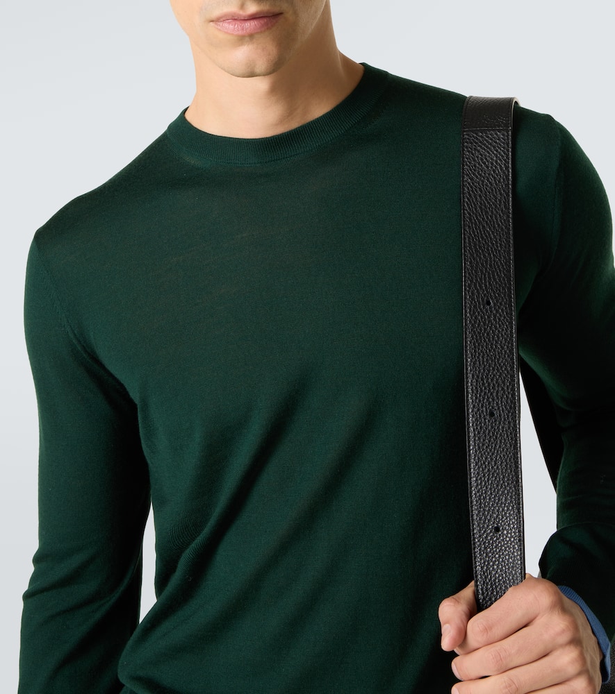 Loewe Anagram Wool Sweater In Green