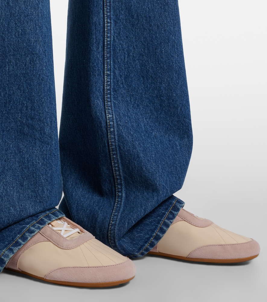 Chloé Chloé Kick suede-trimmed sneakers