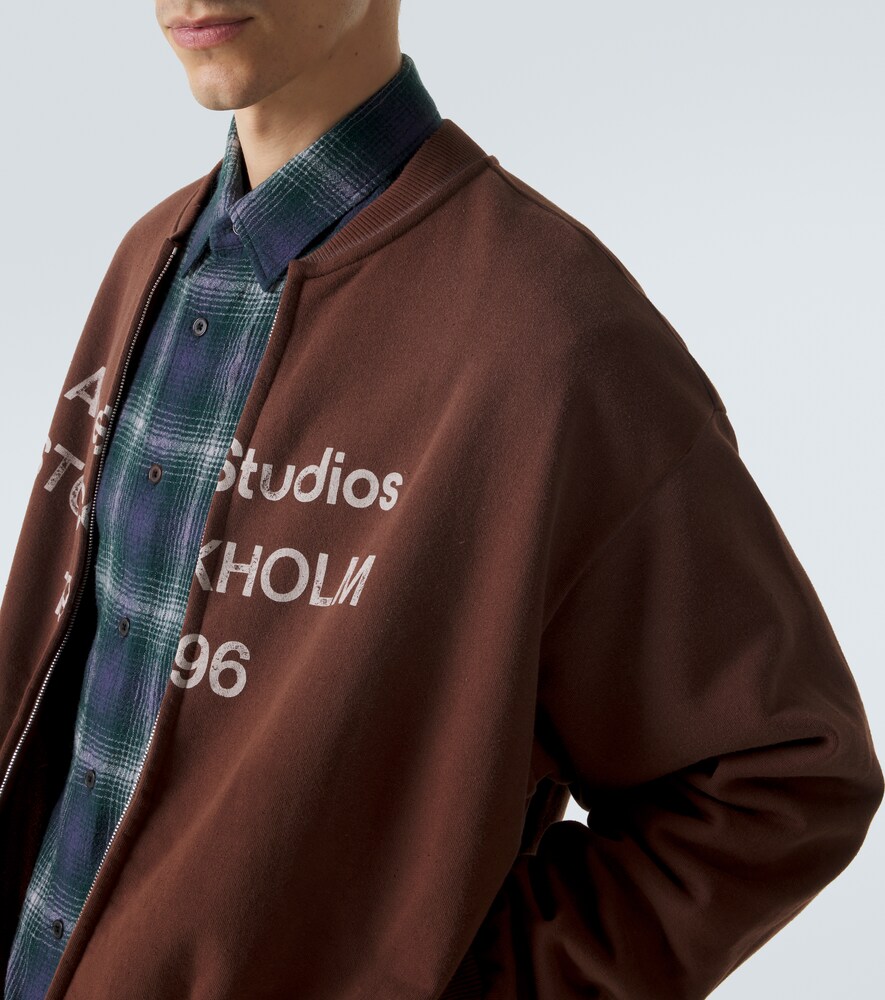  Acne Studios Acne Studios Logo Cotton-blend Zip-up Sweatshirt 