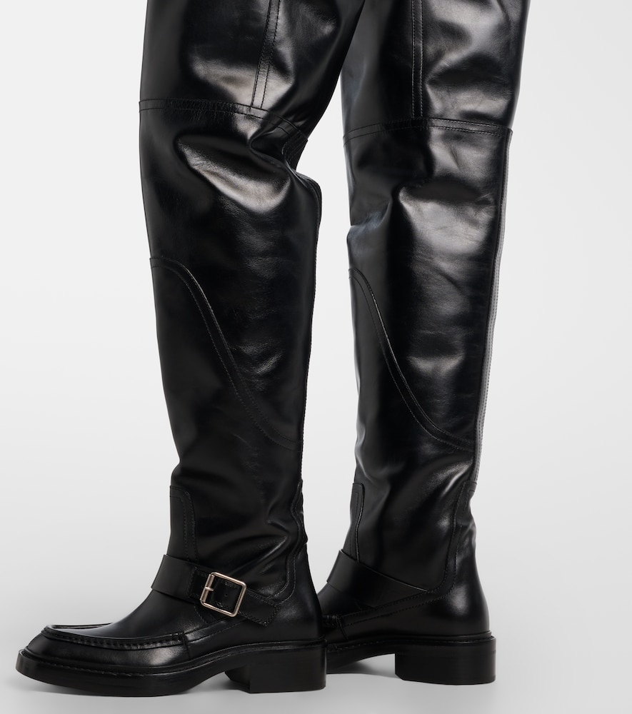 Saint Laurent Joe leather over-the-knee boots