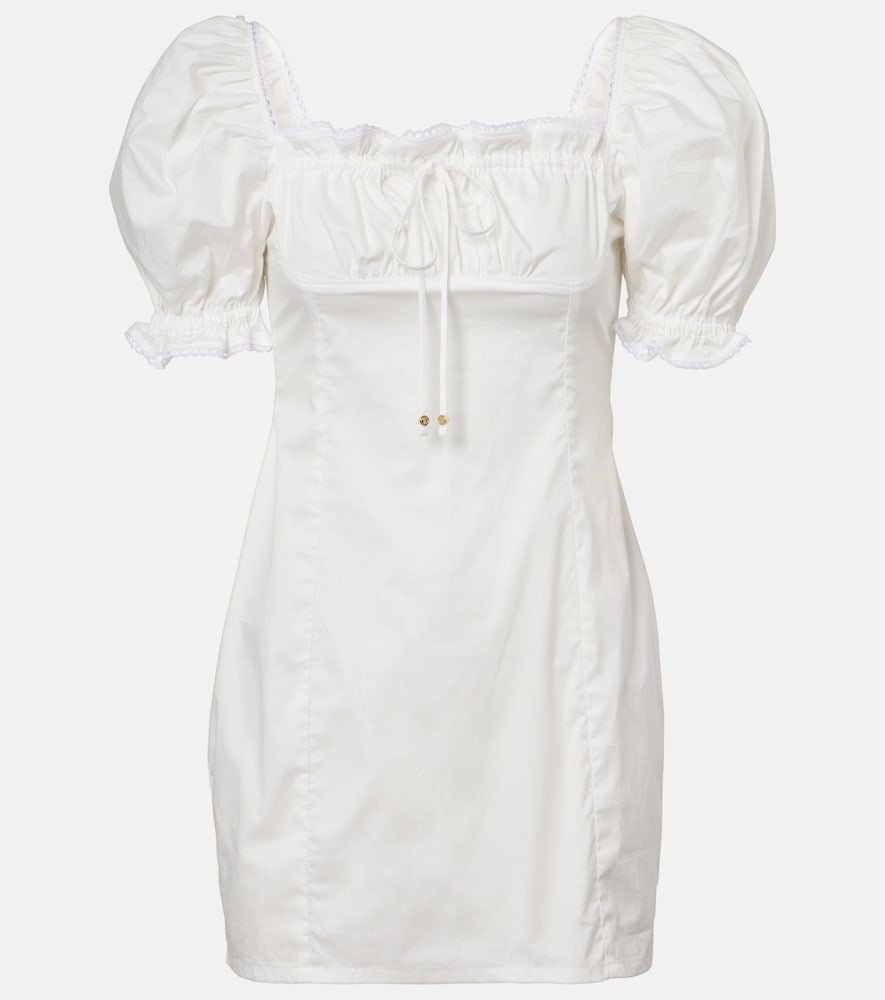 Bananhot Ligia Lace Trimmed Cotton Minidress