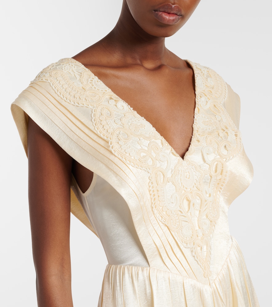  Xu Zhi Xu Zhi Lace-trimmed Maxi Dress 
