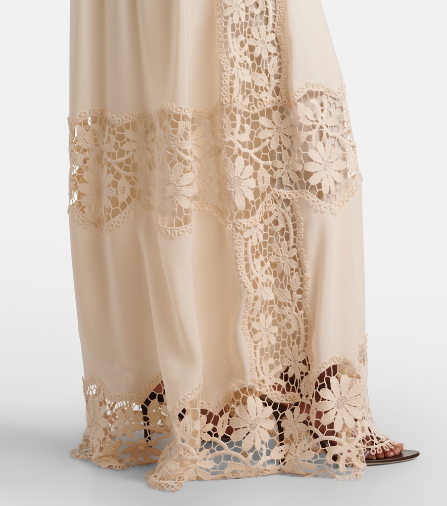  Elie Saab Elie Saab Robe Aus Georgette Und Makramee 