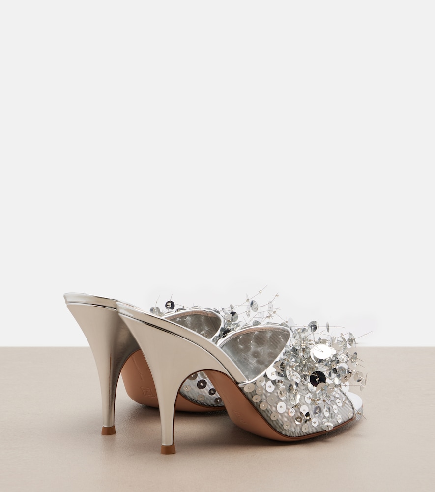  Gianvito Rossi Gianvito Rossi Pantoletten Abyssa Aus Mesh Mit Pailletten 