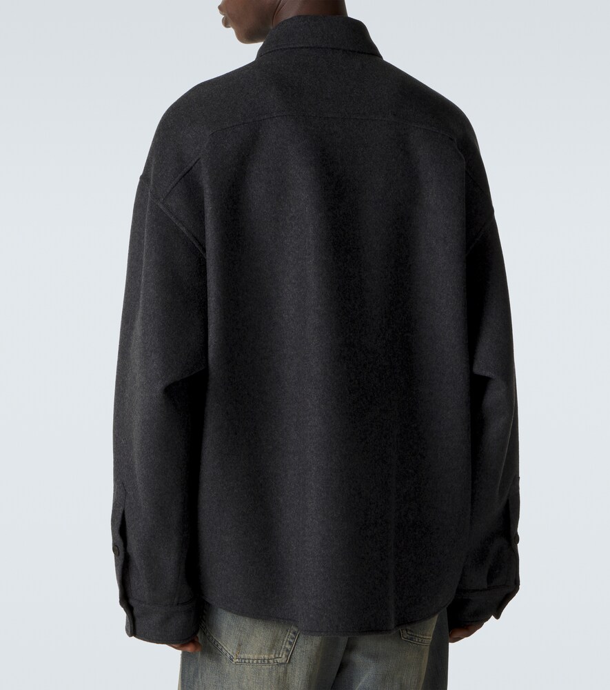  Balenciaga Balenciaga Wool-blend Zip-up Overshirt 