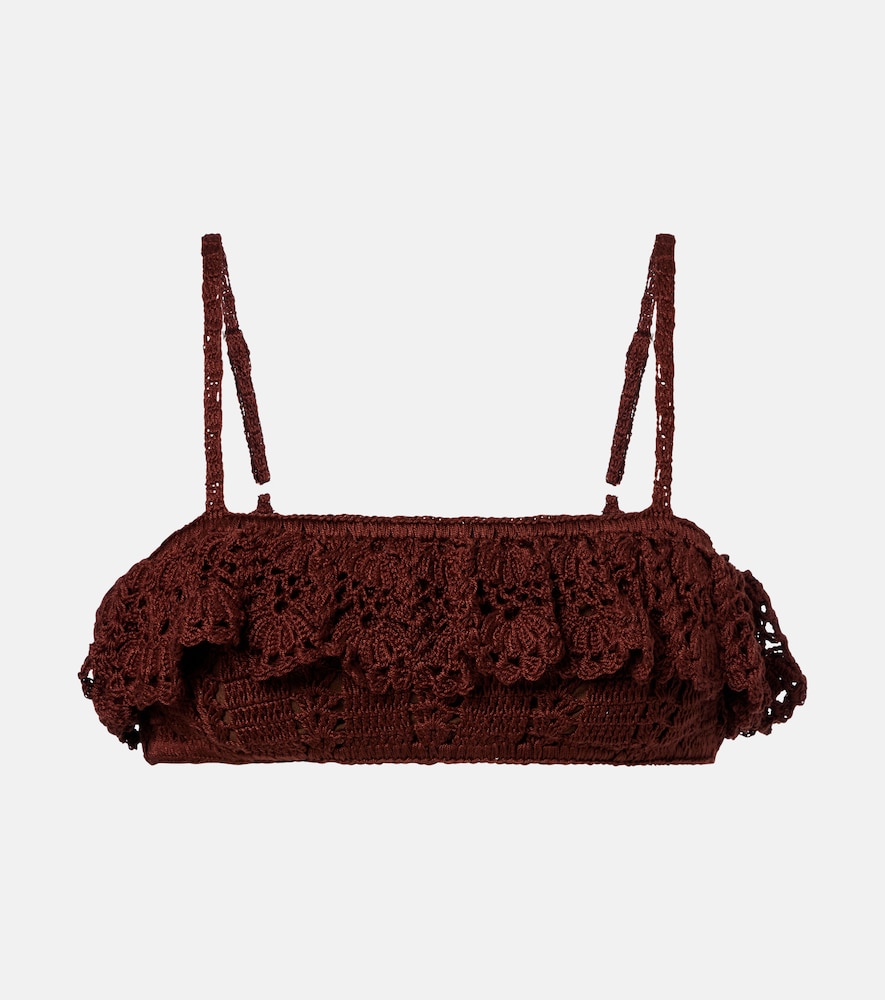 Anna Kosturova Crochet cotton bra top