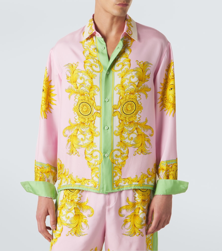  Versace Versace Printed Silk Shirt 