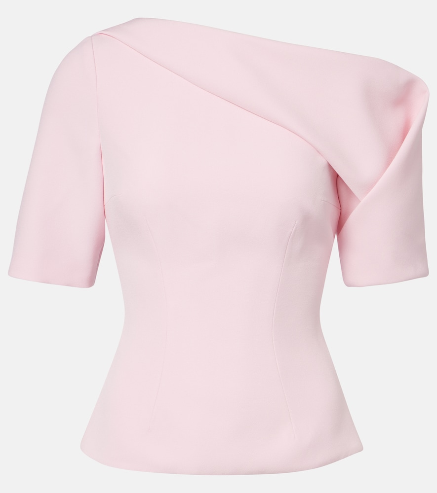 Safiyaa Marley draped crêpe top