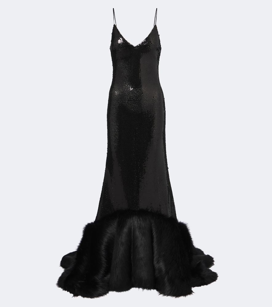 Robe mit Pailletten
