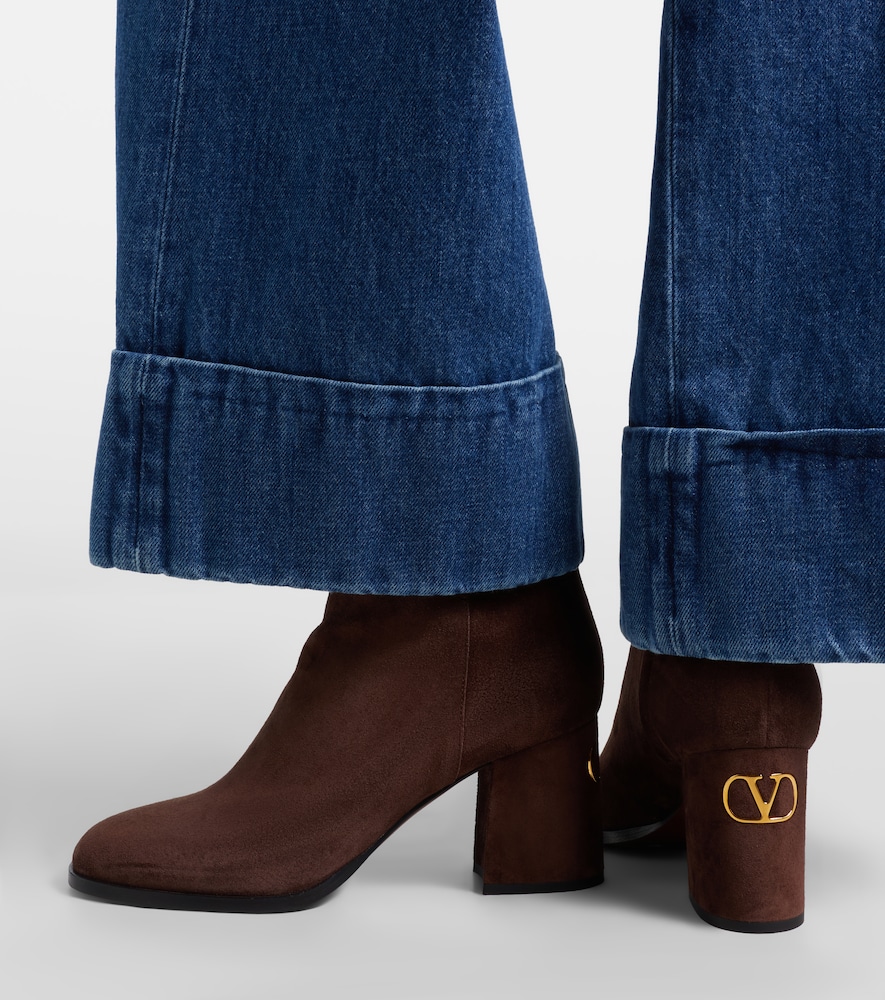 Valentino Garavani Fawcette VLogo suede ankle boots