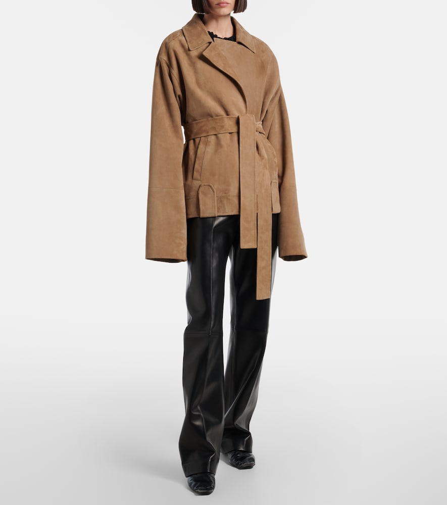 Khaite Mita leather straight pants