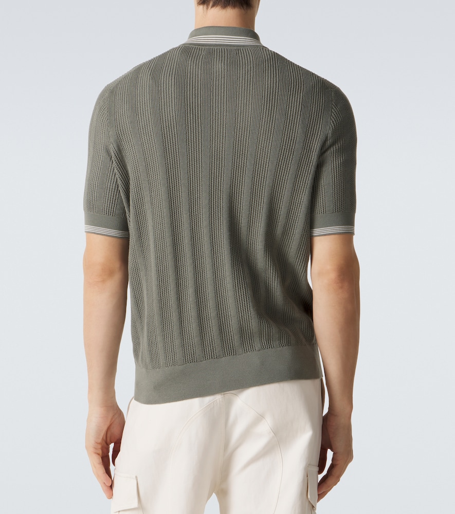  Brunello Cucinelli Brunello Cucinelli Polo Acanalado De Algodón 
