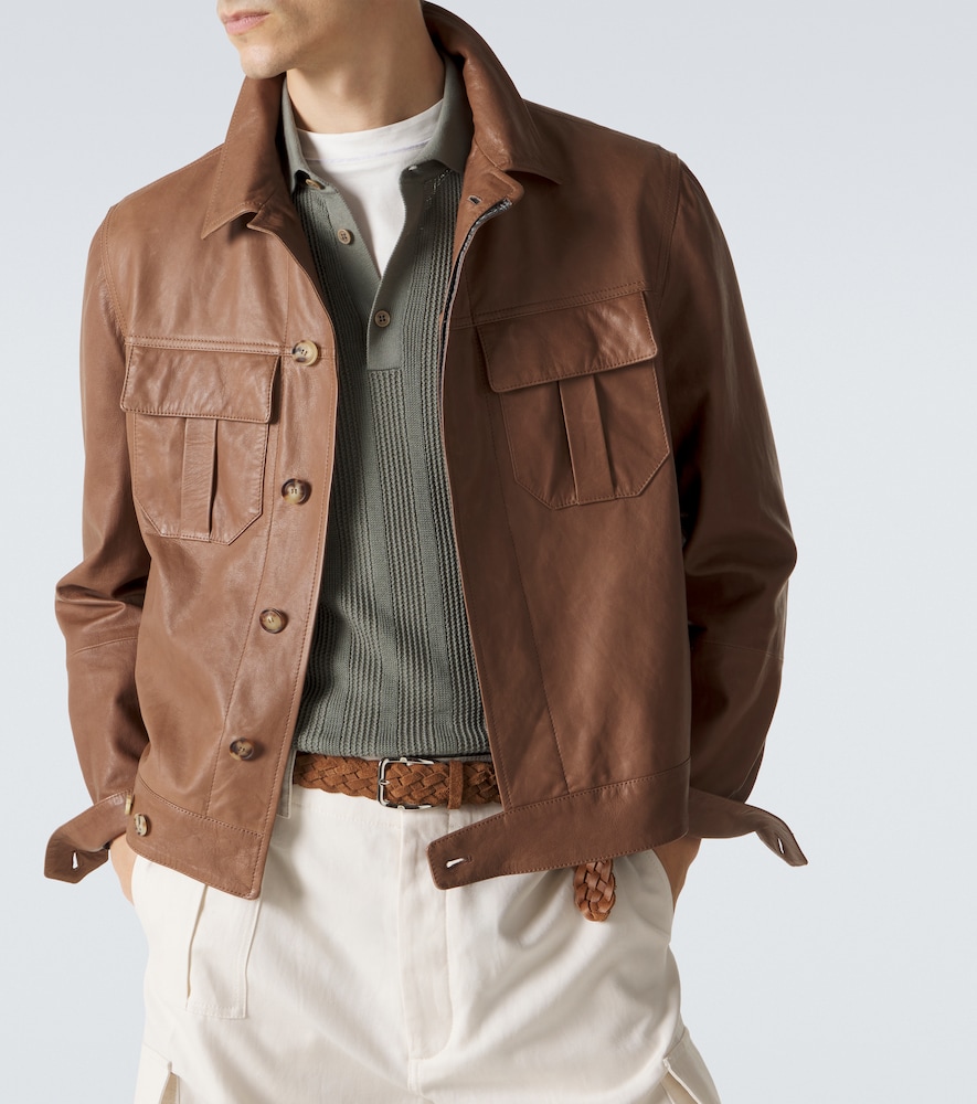  Brunello Cucinelli Brunello Cucinelli Polo Acanalado De Algodón 