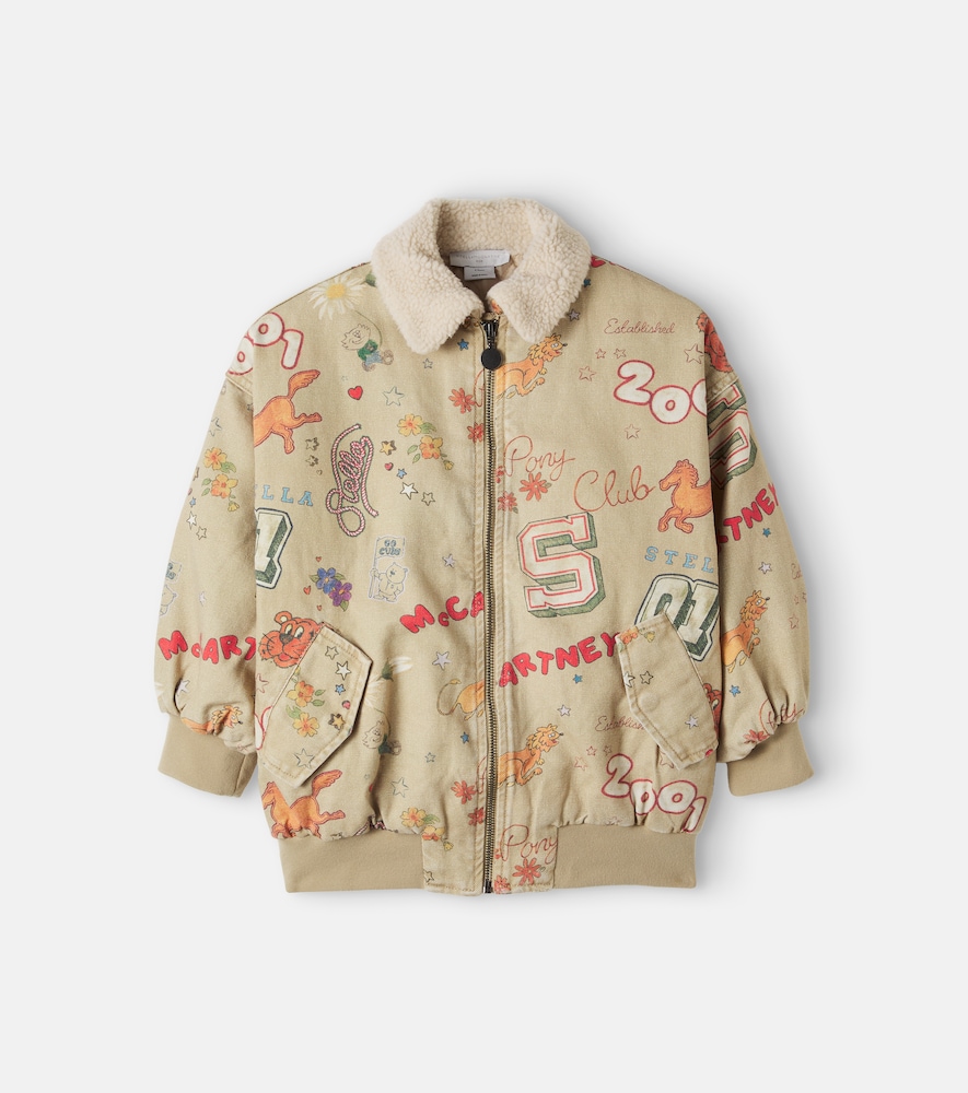 Bedruckte Jacke aus Baumwoll-Canvas