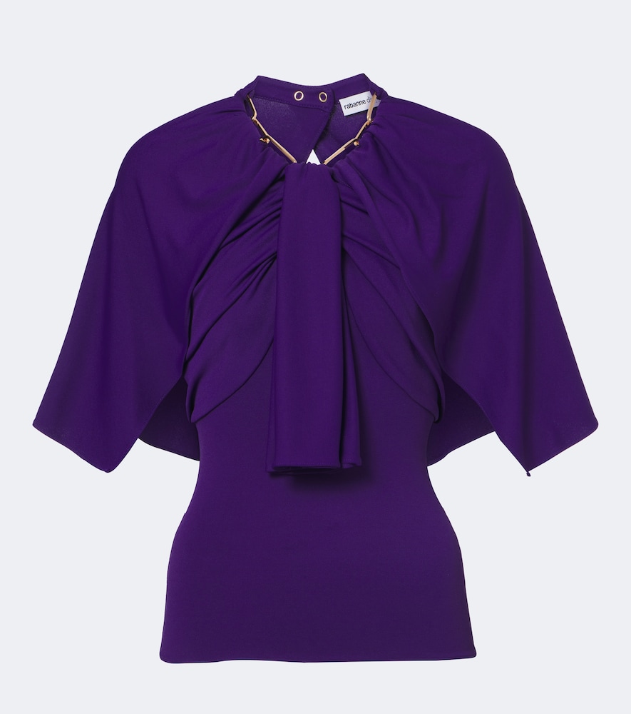 X Dinh Van Embellished Crêpe Top